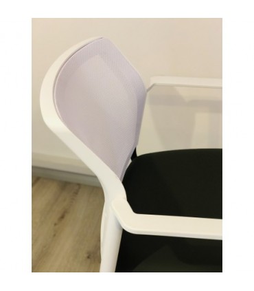 Seduta con schienale in rete su ruote F03 by Las