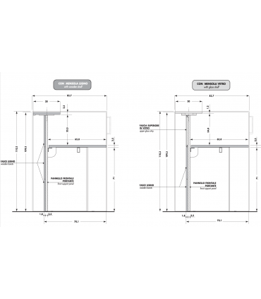 Reception lineare modello Nice led