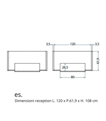Reception lineare Color by Colombini