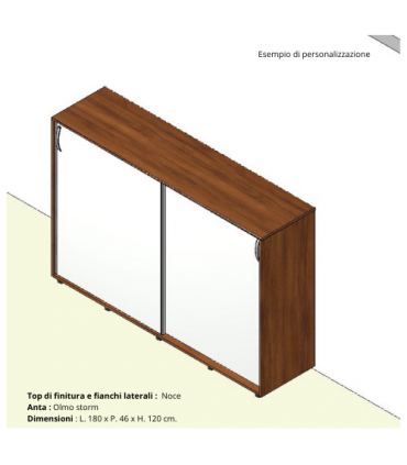 Armadio ante scorrevoli in legno by Colombini