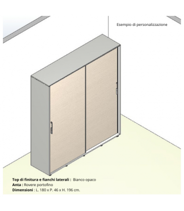 Armadio ante scorrevoli in legno by Colombini