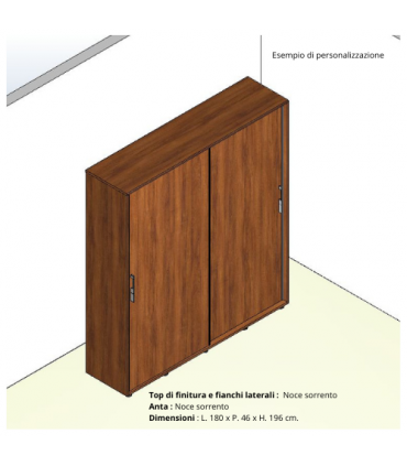 Armadio ante scorrevoli in legno by Colombini
