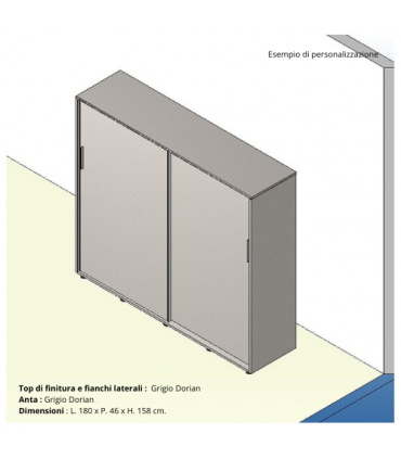 Armadio ante scorrevoli in legno by Colombini