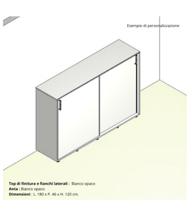 Armadio ante scorrevoli in legno by Colombini