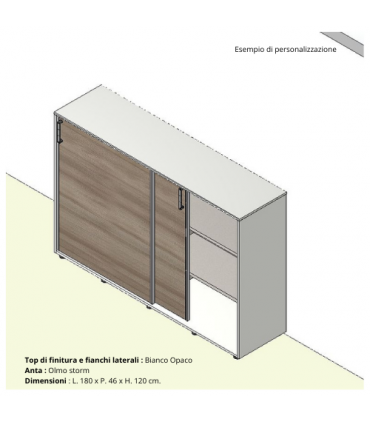 Armadio ante scorrevoli in legno by Colombini