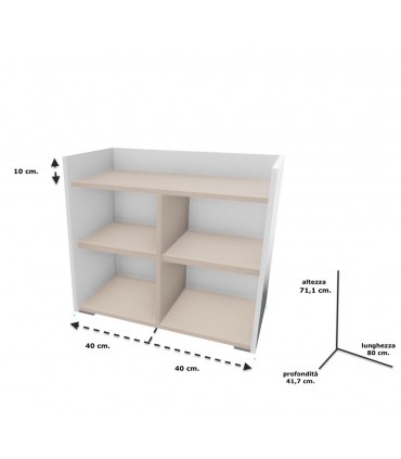 Mobile in legno a giorno con cubotti by Las