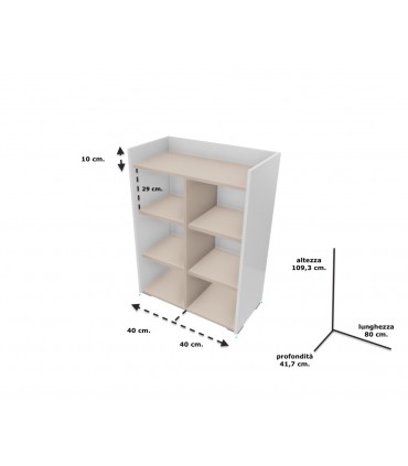 Mobile in legno a giorno con cubotti by Las