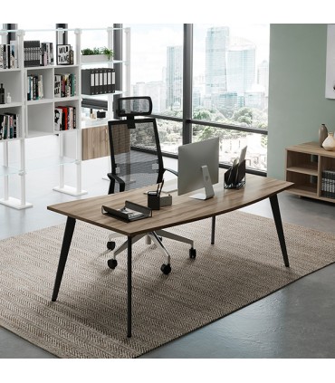 Scrivania con piano sagomato Rhea by Compir