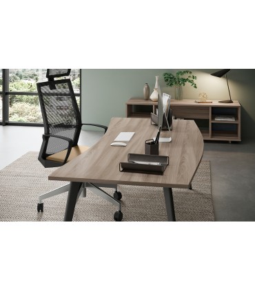 Scrivania con piano sagomato Rhea by Compir