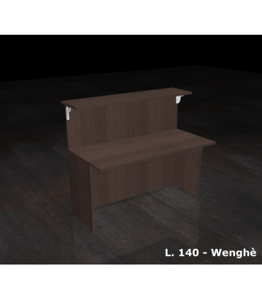 Reception lineare con mensola in legno by Compir