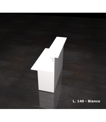 Reception lineare con mensola in legno by Compir