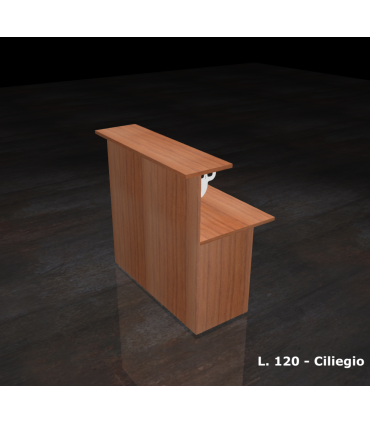 Reception lineare con mensola in legno by Compir