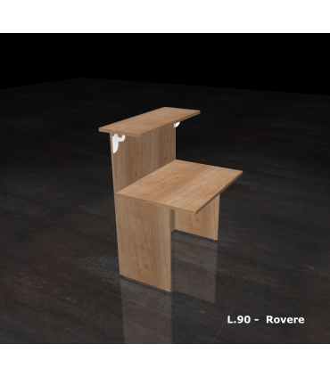 Reception lineare con mensola in legno by Compir