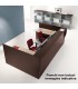 Reception lineare con mensola in legno by Compir