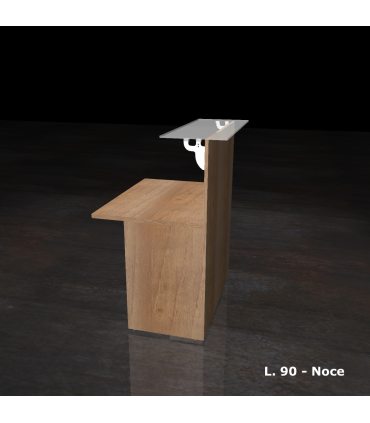 Reception lineare con mensola in vetro by Compir