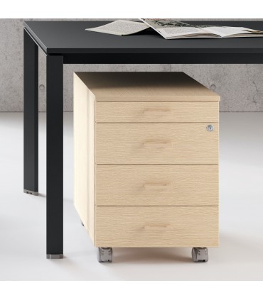 Cassettiera su ruote con vano cancelleria by Las