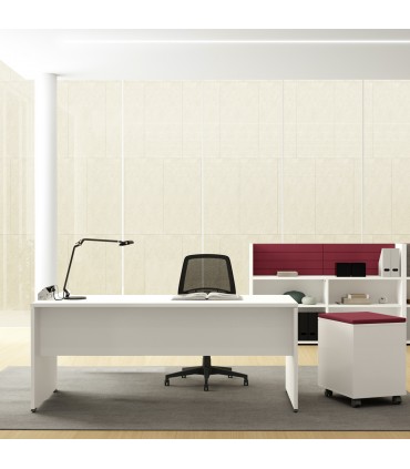 Scrivania in legno con gamba pannellata Oxi