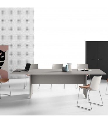 Tavolo riunioni con basamento in legno LAS