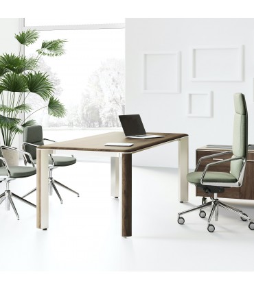 Scrivania direzionale con piano sagomato Iulio