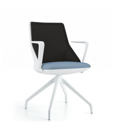 Poltrona interlocutoria con schienale in rete LIKE by Selin