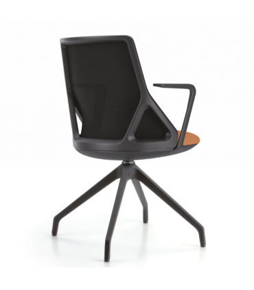 Poltrona interlocutoria con schienale in rete LIKE by Selin