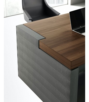 Scrivania direzionale con allungo Jera by Las