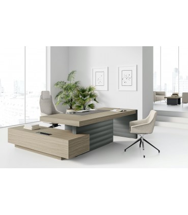 Scrivania direzionale con allungo Jera by Las