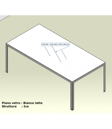 Scrivania direzionale con piano in vetro D1 by Colombini