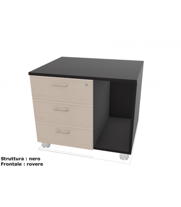 Mobile di servizio su ruote con serratura by Las