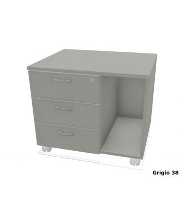 Mobile di servizio su ruote con serratura by Las