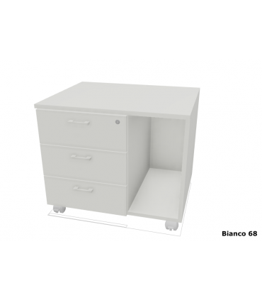 Mobile di servizio su ruote con serratura by Las