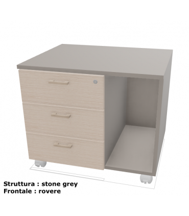 Mobile di servizio su ruote con serratura by Las