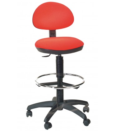 Sgabello girevole con poggiapiedi Punto