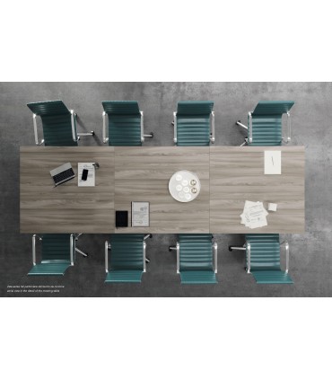 Tavolo riunione rettangolare L. 360 by Compir