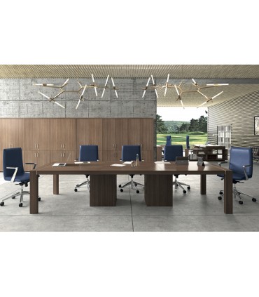 Tavolo riunioni L. 354 con gamba a ponte by Compir