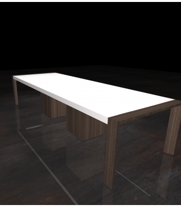 Tavolo riunioni L. 354 con gamba a ponte by Compir