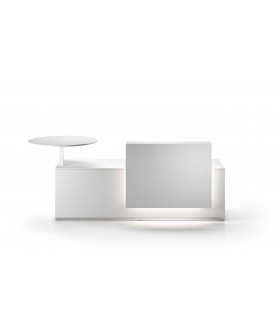Reception lineare con piano conversazione Lux by Bralco