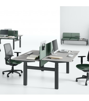 Bench con piani regolabili in altezza elettricamente