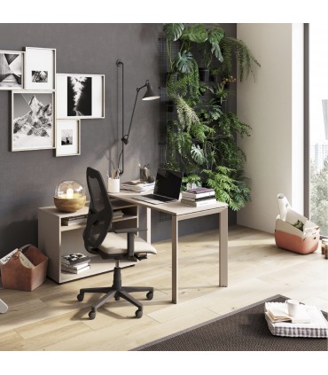 Scrivania con gambe metalliche e mobile di servizio Sofia by Las