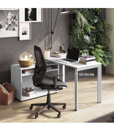 Scrivania con gambe metalliche e mobile di servizio Sofia by Las