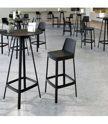 Sgabello in plastica colorata Bistrot by Sèlin