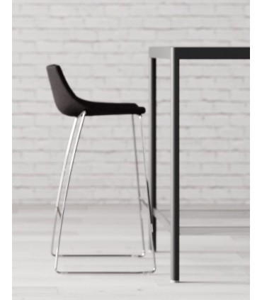 Sgabello in telaio cromato Superotto by Las