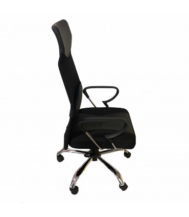 Poltrona girevole rete nera Net