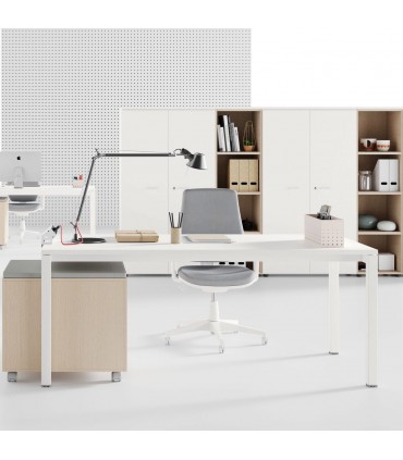 Scrivania con gamba a ponte Oxi by Las