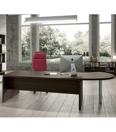 Scrivania direzionale con penisola sagomata by flycom