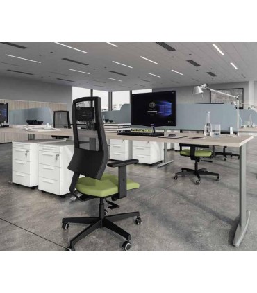 Scrivania gamba a T con allungo by Colombini