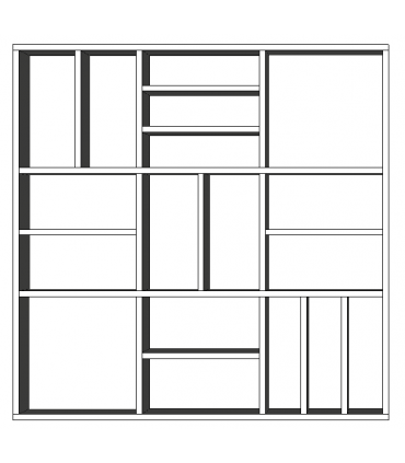 Libreria a giorno Milton bookcase by Colombini