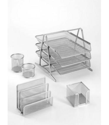 Set scrivania metallo traforato