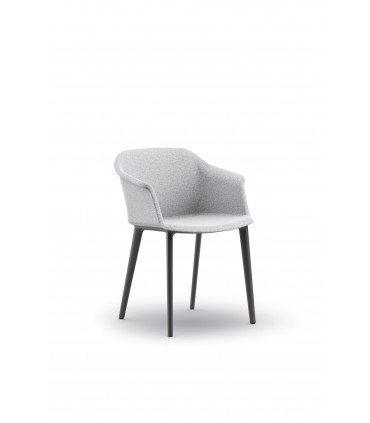 Sedia interlocutoria a 4 gambe Aura by Sèlin