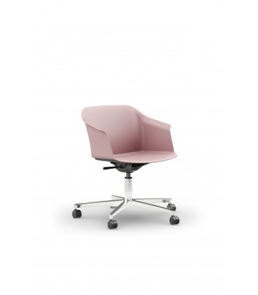 Sedia interlocutoria su ruote Aura by Sèlin